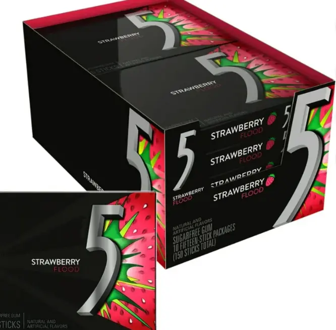 5 Gum Strawberry Flood 10-15 Stick