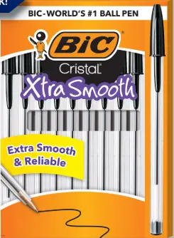 Bic Pen Black Box 10ct
