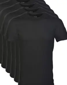 Black T Shirt Round Neck Small 6pk