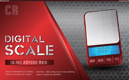 Digi Scale AD1000 Red