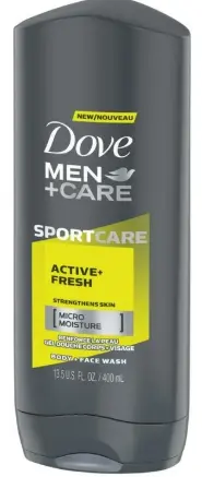 Dove Men Body Wash Active Fresh 400ml 6 - Pack