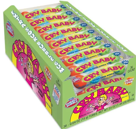 Dubble Bubble Cry Baby Ex Sour Gum 36-0.64 Oz