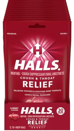 Halls Cherry Flavor 12-30ct