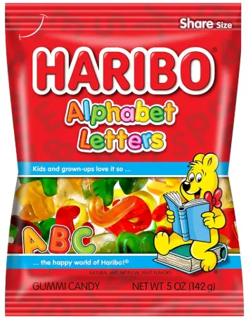 Haribo Alphabet Letters