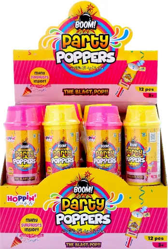 Hoppin Candy Toy Party Poppers 12.0.35oz