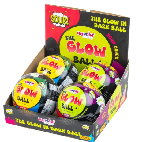 Hoppin Candy Toy The Glow Ball 4-0.70oz