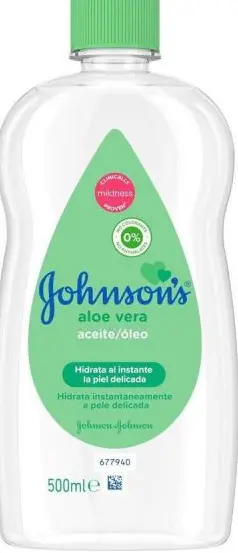 Johnsons Baby Oil Aloe Vera 500ml 6pk