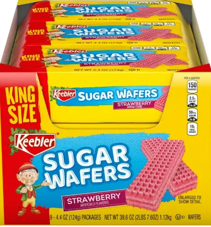 Keebler Sugar Wafers Strawberry King Size 9-4.4oz