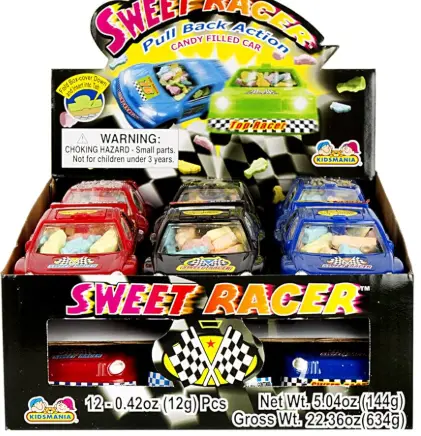KidsMania Sweet Racer Race Cars 12-0.42oz