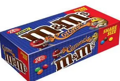 M&M Caramel King Size 24-2.83oz