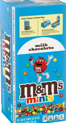 M&M's Milk Chocolate Minis Plain 24-1.08 Oz