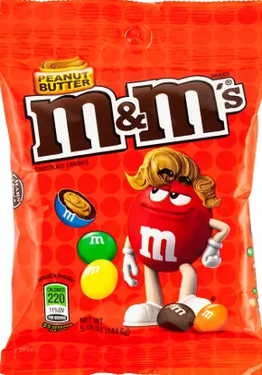 M&Ms Peanut Butter Peg Candy Bag