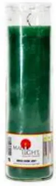 Magic Light Glass Candle Green 12ct