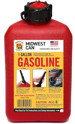 Midwest - 1 Gallon Gas Can Red