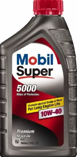 MOBIL - SUPER 5000 Synthetic Blend 10W40 Motor Oil 6/1 Qt