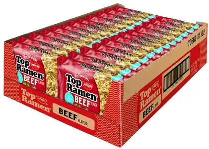 Nissin Top Ramen Beef 24-3oz