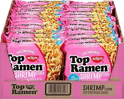 Nissin Top Ramen Shrimp 24-3oz