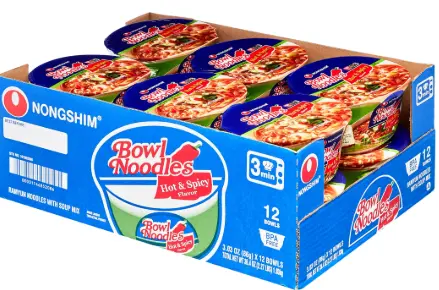 Nongshim Bowl Hot & Spicy 12-3.3oz