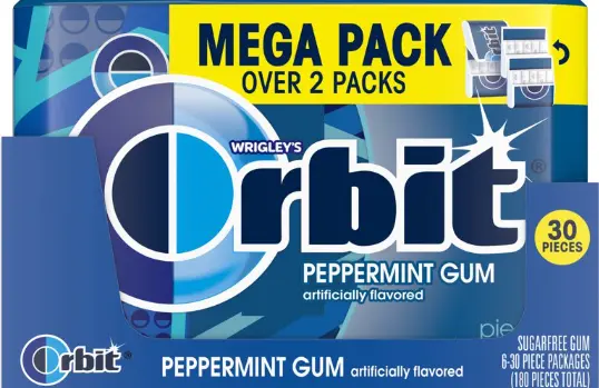 Orbit Gum Mega Peppermint 6-30 CT
