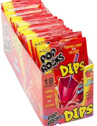 POP Rocks Dips Sour Strawberry 18-11.43 Oz