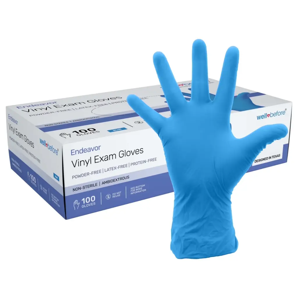 Gloves Viny Blue 100 CT L