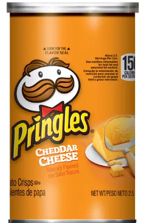 Pringles Medium Cheddar Cheese 12-2.5 Oz