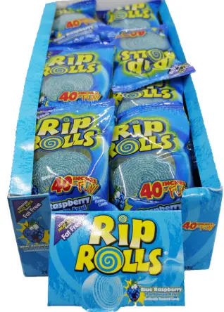 Rip Rolls Blue Raspberry 24-1.4 Oz