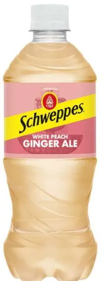 Schweppes White Peach Ginger Ale 24-20 Oz (Deposit Included)
