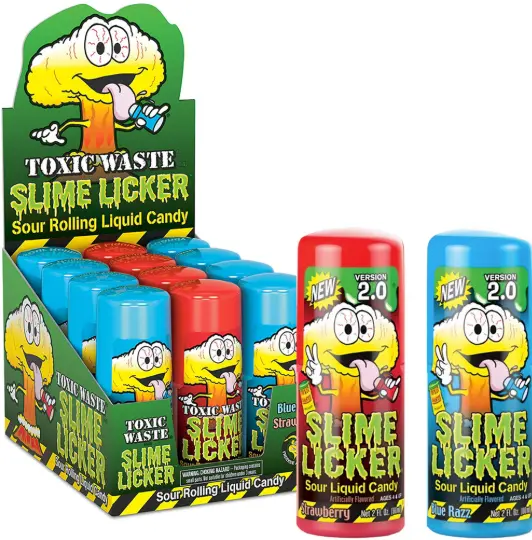 Slime Licker Sour Liquid Razz Strawberry 12-2oz