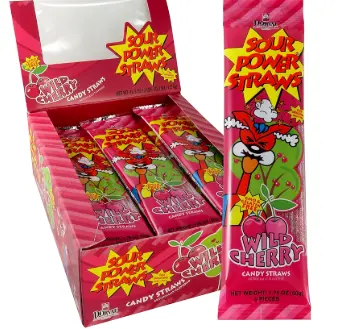 Sour Power Straws Wild Cherry 24-1.75oz