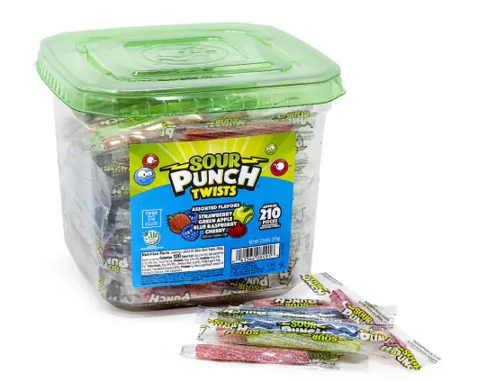 Sour Punch Twists 4 Flavor Jar 210-20oz