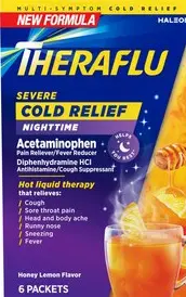Theraflu Nighttime Honey Lemon 6ct