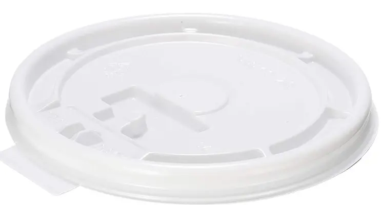 White Tearback Coffee Cup Lid