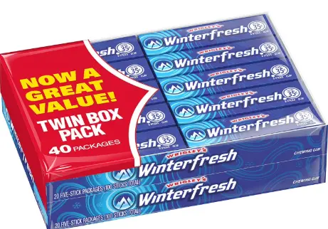 Wrigleys Twin Pack WinterFresh 40-5 Stick