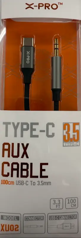 X-Pro Aux Cable USB C to 3.5mm