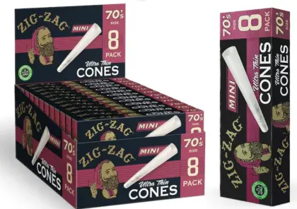 Zig Zag Mini Cone Ultra Thin 8-70s
