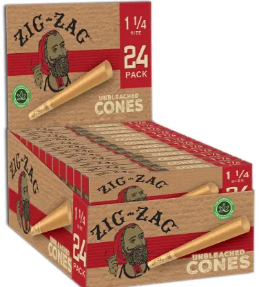 ZIg Zag Slow Burning Unbleached 1 1/4 24ct