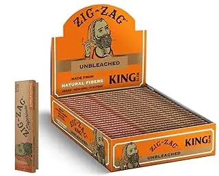 Zig Zag Slow Burning Unbleached King Size