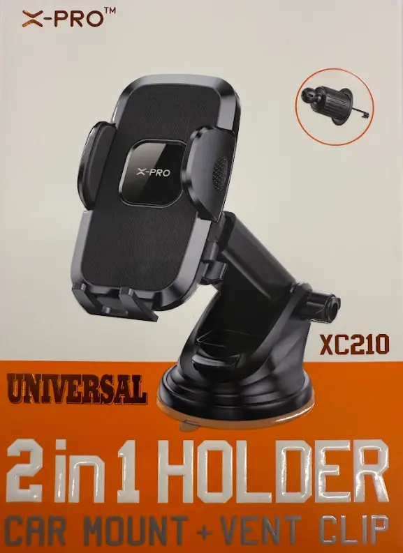 X-Pro XC210 2 in 1 Holder Car Mount +Vent Clip