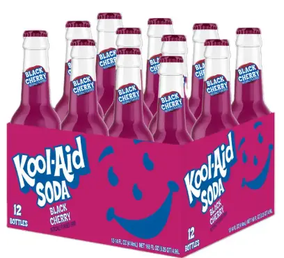 Koolaid Soda 12-12 Oz Black Cherry