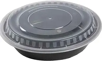 9 Microwaveable Container Black 150