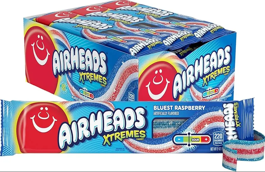 Airheads Xtremes Bluest Raspberry 18- 2 Oz
