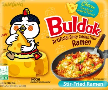 Buldak Spicy Chicken Cheese Ramen Noodle 5-4.9
