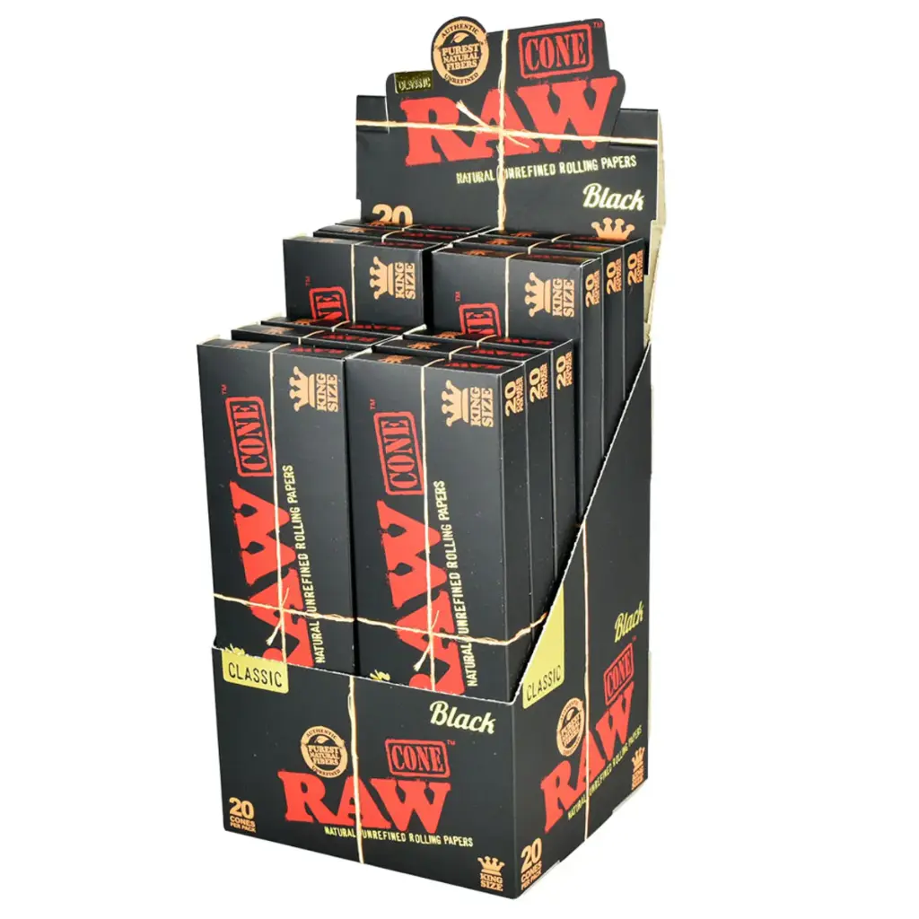 Raw Cone Black King Size 20 Pack