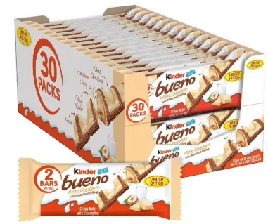 Kinder Bueno White Chocolate 30-1.38 Oz