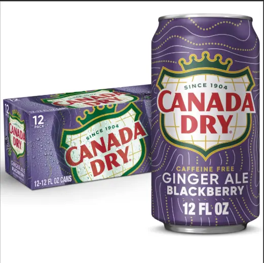CANADA DRY BLACKBERRY LIME CAN 12-12OZ
