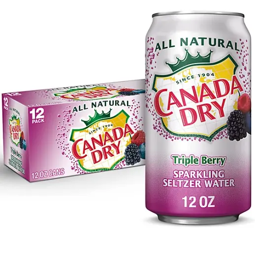 CANADA DRY SELTZER TRIPLE BERRY CAN 12-12OZ