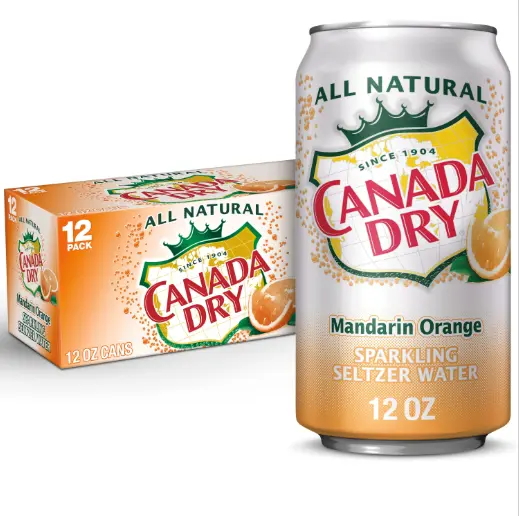 CANADA DRY SELTZER MANDARIN ORANGE CAN 12-12OZ