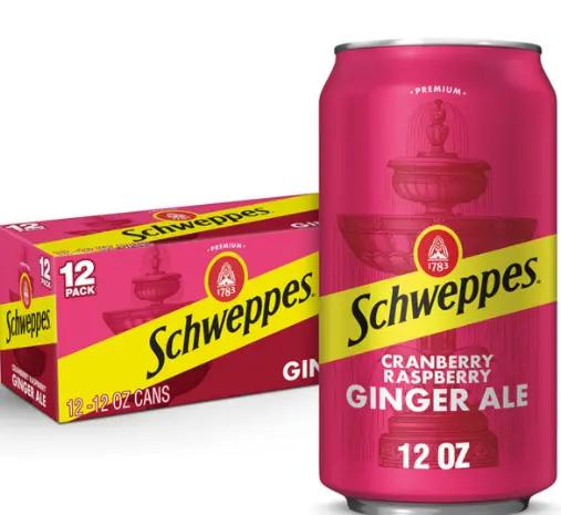 Schweppes Ginger Ale raspberry 12-12Oz