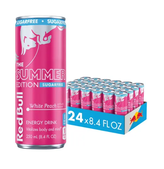 Red Bull Summer White Peach Sugar Free 8.4 Oz